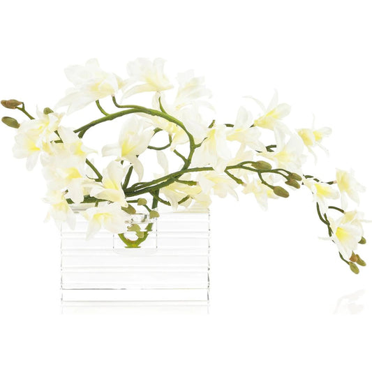 Rock Crystal Orchids by John-Richard in white. Made from unique in a unique style.