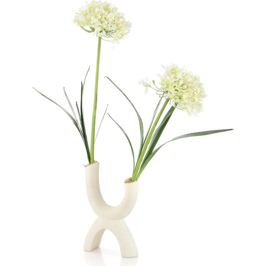 Mid-Century Agapanthus by John-Richard in cream. Made from unique in a unique style.