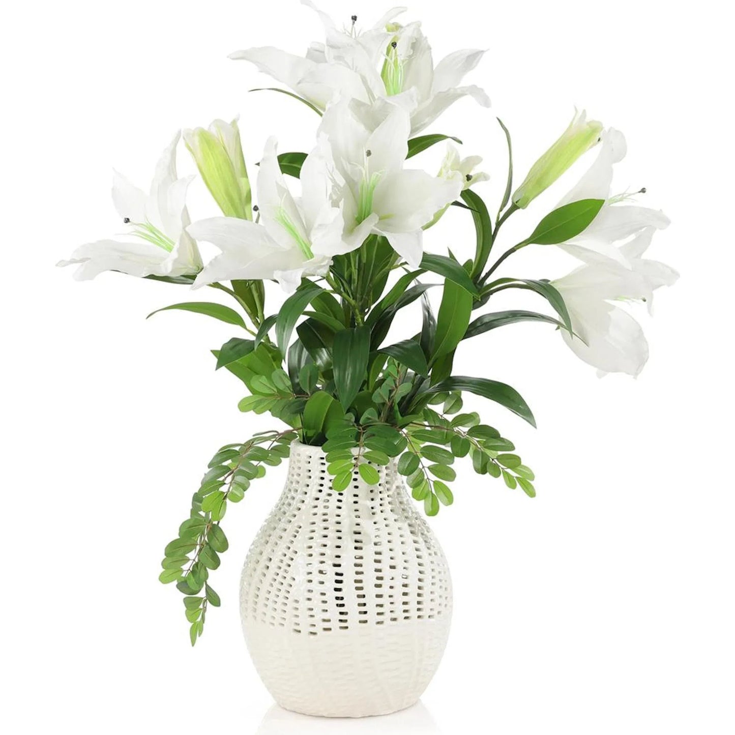 001 SI-2373455 | Primary Silo | Lilies in the Field by John-Richard in white. Made from unique in a transitional style.