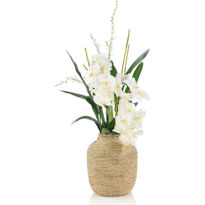 Tahitian Orchids by John-Richard in white. Made from unique in a rustic style.