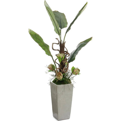 Tropical Vibes by John-Richard in gray. Made from unique in a transitional style.