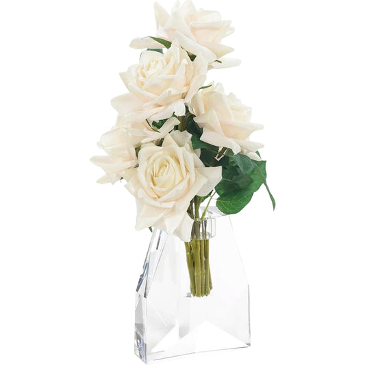 Crystal Rose Vase by John-Richard. Made from unique in a unique style.