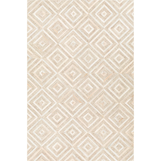 Jardin Rug - 29480 by Surya in light gray, light beige. Made from 60% wool, 40% leather in a unique style.