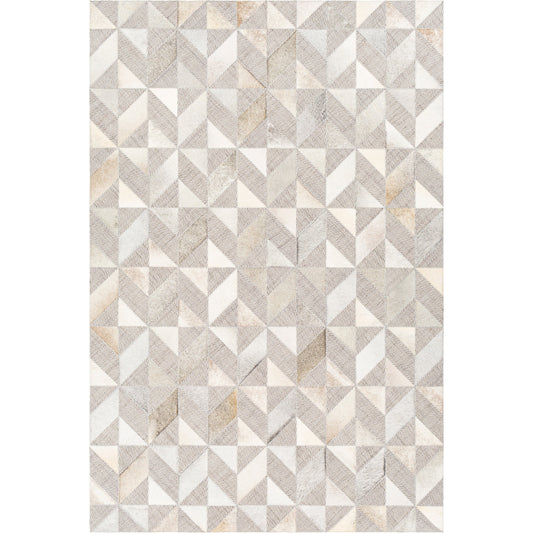 Jardin Rug - 29481 by Surya in medium gray, charcoal, cream, light beige. Made from 60% wool, 40% leather in a unique style.