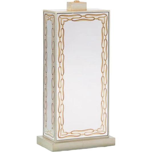 Egolmise Table Lamp by John-Richard in champagne, gold and champagne, gold, nickel, white. Made from nickel in a transitional style.