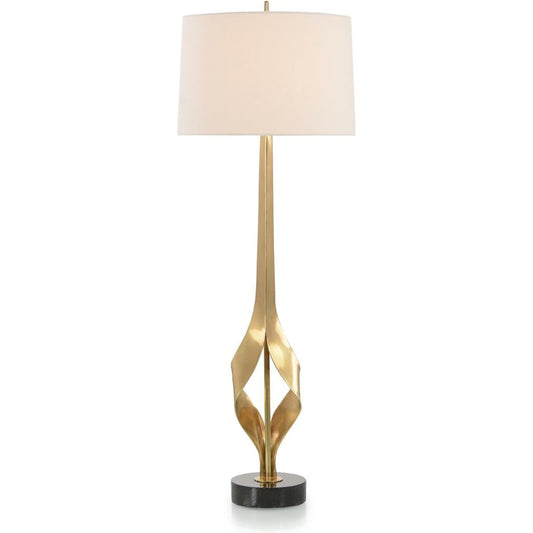 Graceful Buffet Lamp by John-Richard in brass and polished brass. Made from brass, cotton in a transitional style.