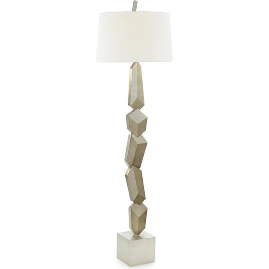 Trompe-L'Oeil Floor Lamp by John-Richard in silver and silver. Made from unique in a modern style.