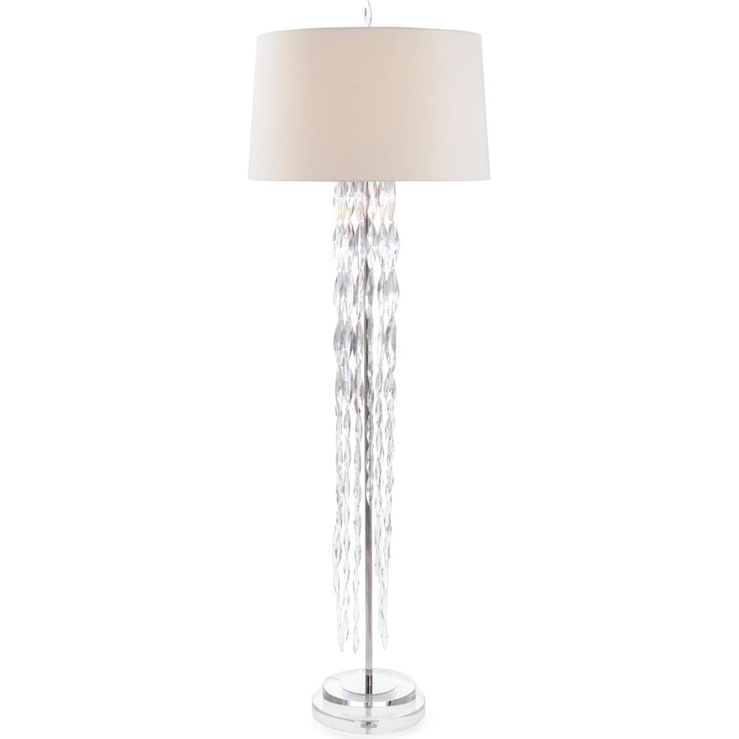 001 SI-1904297 | Additional Silo | Marquise Floor Lamp by John-Richard in silver. Made from crystal in a transitional style.