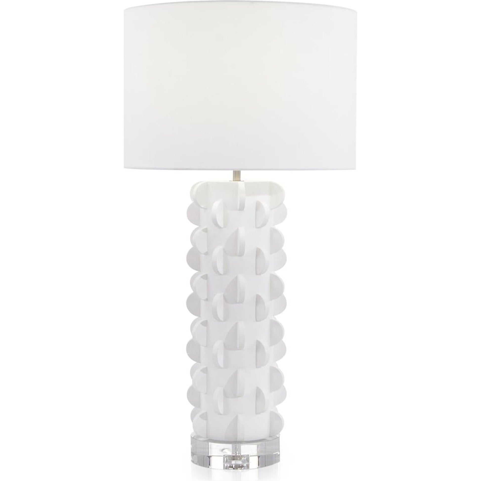 Ceramic Table Lamp by John-Richard in white. Made from ceramic in a modern style.