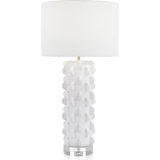 Ceramic Table Lamp by John-Richard in white. Made from ceramic in a modern style.