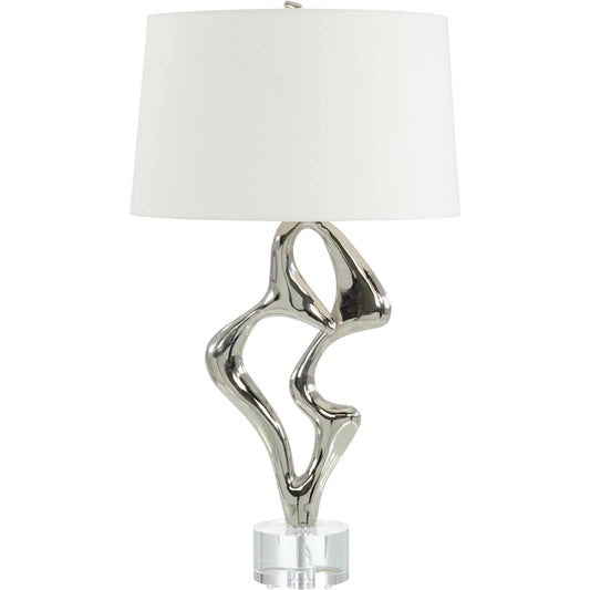 De Escola Table Lamp by John-Richard in silver. Made from unique in a unique style.