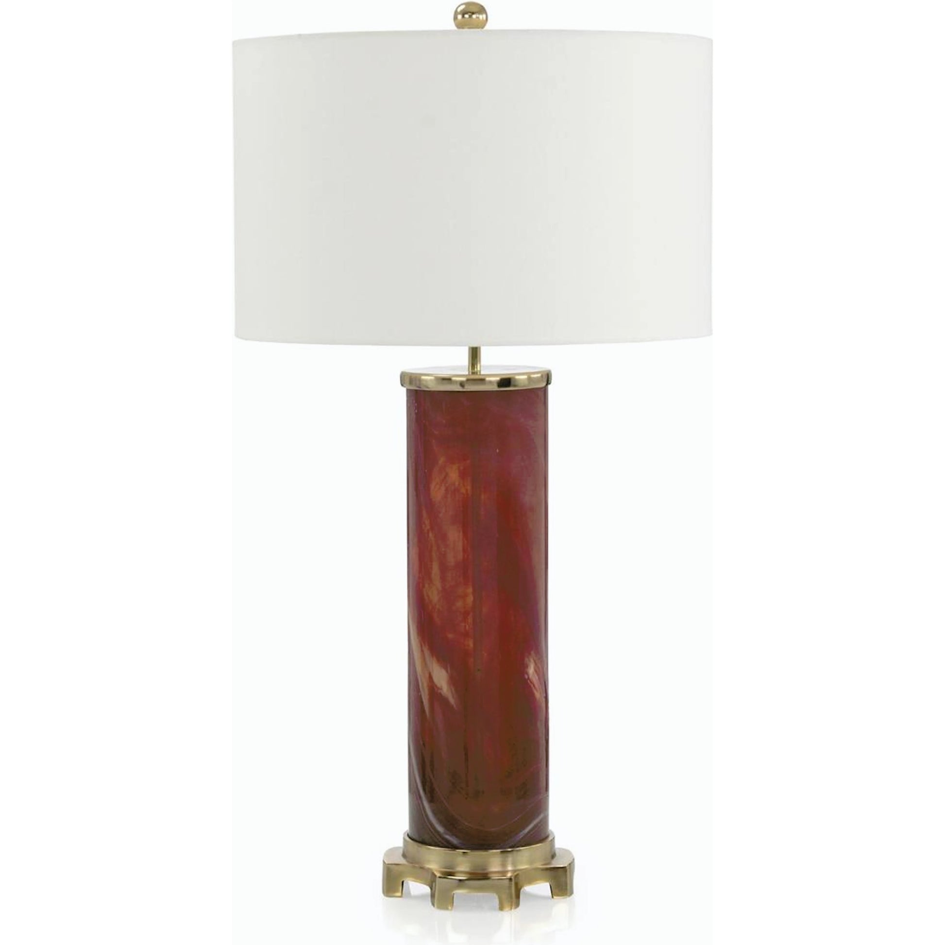 Burnt Sienna Marbled Glass Table Lamp by John-Richard in burnt sienna. Made from unique in a unique style.