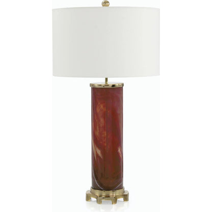 Burnt Sienna Marbled Glass Table Lamp by John-Richard in burnt sienna. Made from unique in a unique style.
