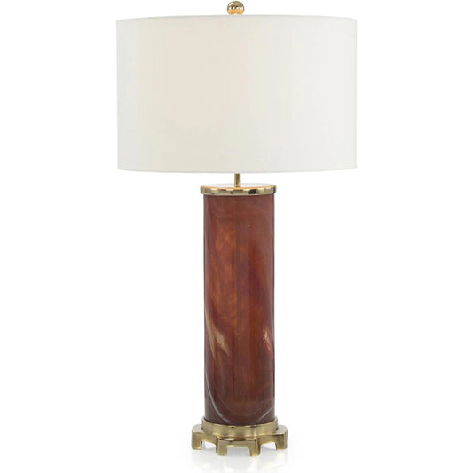 Burnt Sienna Marbled Glass Table Lamp by John-Richard in burnt sienna. Made from unique in a unique style.