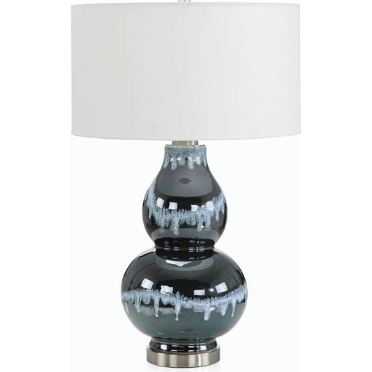 001 SI-1989426 | Primary Silo | Navy Blue Rain Ceramic Table Lamp by John-Richard in navy blue. Made from unique in a modern style.