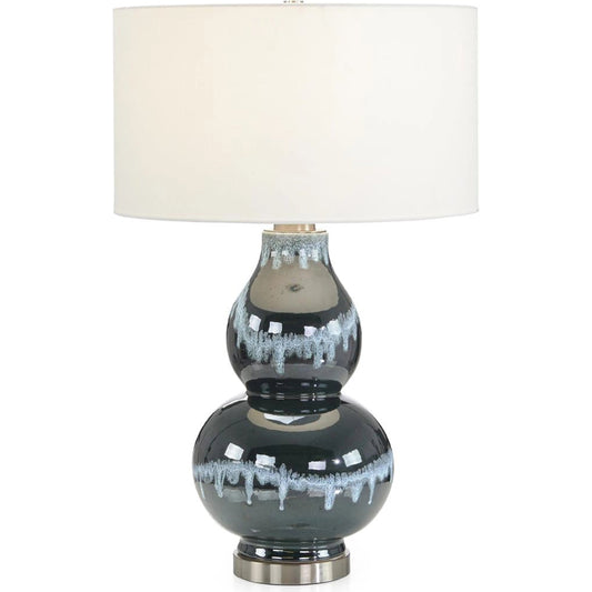 Navy Blue Rain Ceramic Table Lamp by John-Richard in navy blue. Made from unique in a modern style.