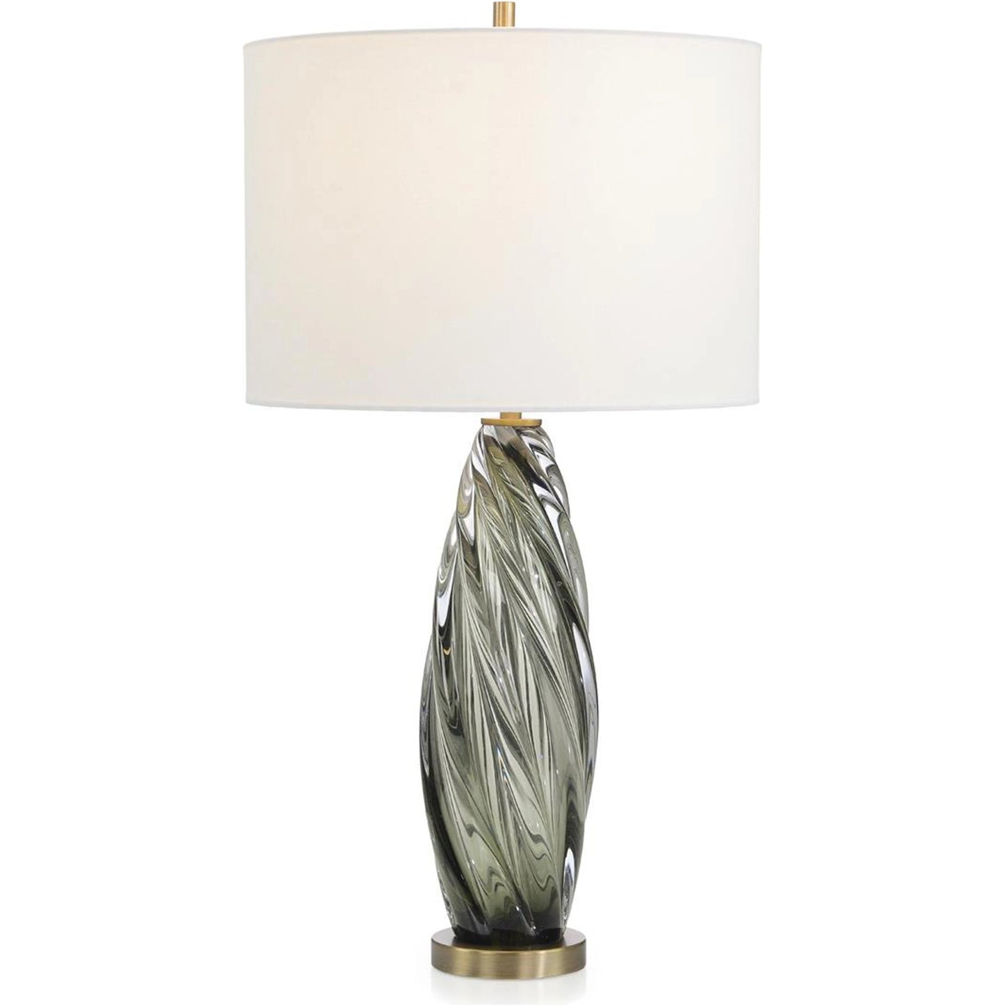 001 SI-1989428 | Additional Silo | Olive Art Glass Table Lamp by John-Richard in olive. Made from unique in a modern style.