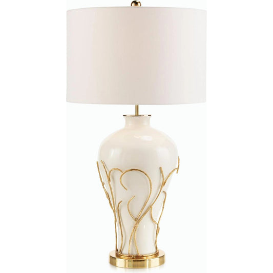 White Flame Table Lamp by John-Richard. Made from unique in a modern style.