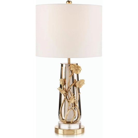 Nickel Poppy Table Lamp by John-Richard. Made from unique in a modern style.