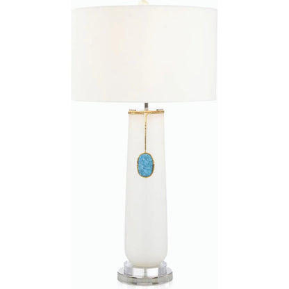 Rounded Cerulean Table Lamp by John-Richard. Made from unique in a modern style.