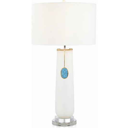 Rounded Cerulean Table Lamp by John-Richard. Made from unique in a modern style.
