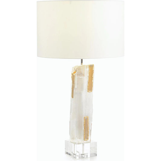Gilded Selenite Table Lamp by John-Richard. Made from unique in a modern style.