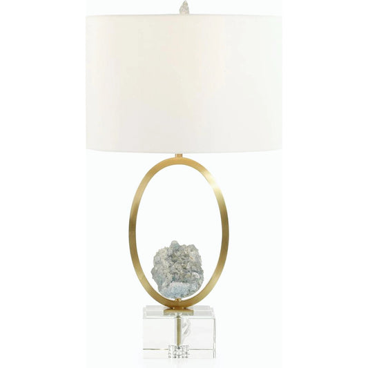 Crystal Geode Table Lamp by John-Richard. Made from unique in a modern style.