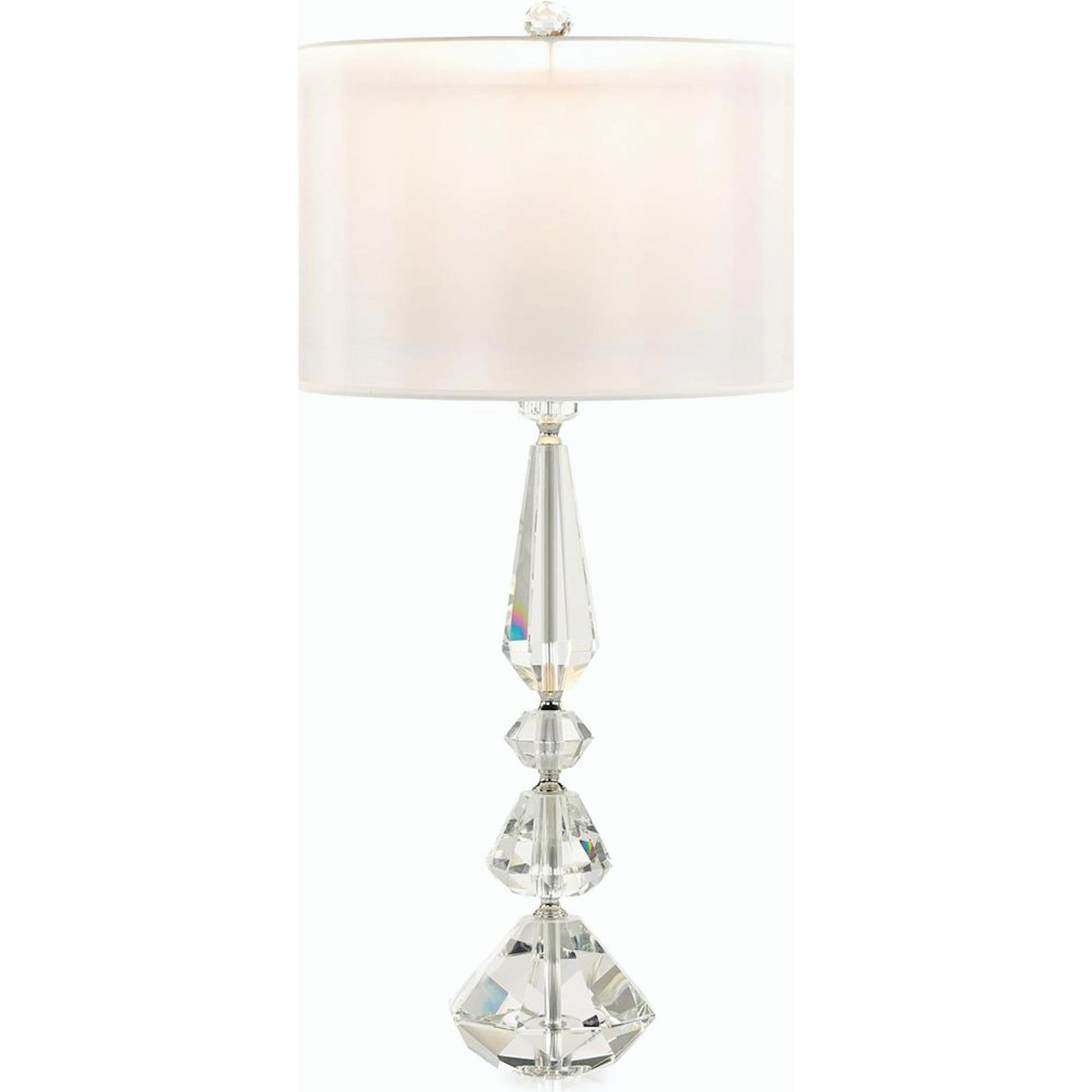 Balustered Crystal Table Lamp by John-Richard. Made from unique in a modern style.