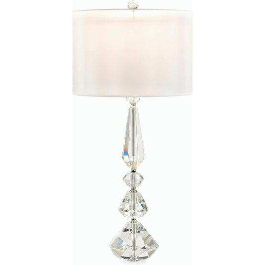 Balustered Crystal Table Lamp by John-Richard. Made from unique in a modern style.