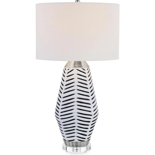 Vienna Table Lamp by John-Richard in white, nickel. Made from unique in a unique style.