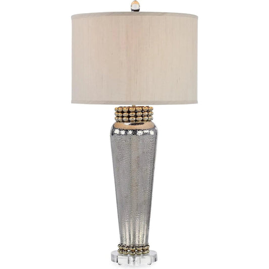 Johanna Table Lamp by John-Richard in nickel, brass. Made from unique in a unique style.