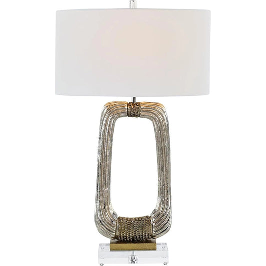 Serengeti Table Lamp by John-Richard in nickel, brass. Made from unique in a unique style.