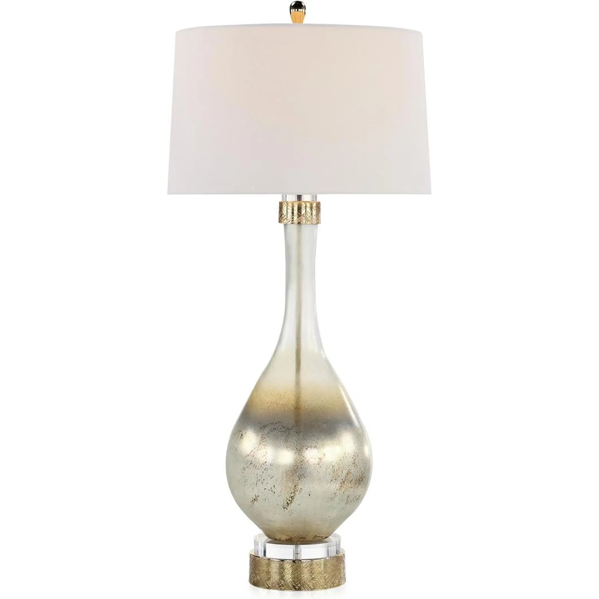 Moon Storm Table Lamp by John-Richard in brown gradient, polished brass. Made from unique in a modern style.