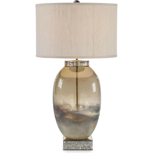 Solomon Table Lamp by John-Richard in brown, polished brass. Made from unique in a unique style.