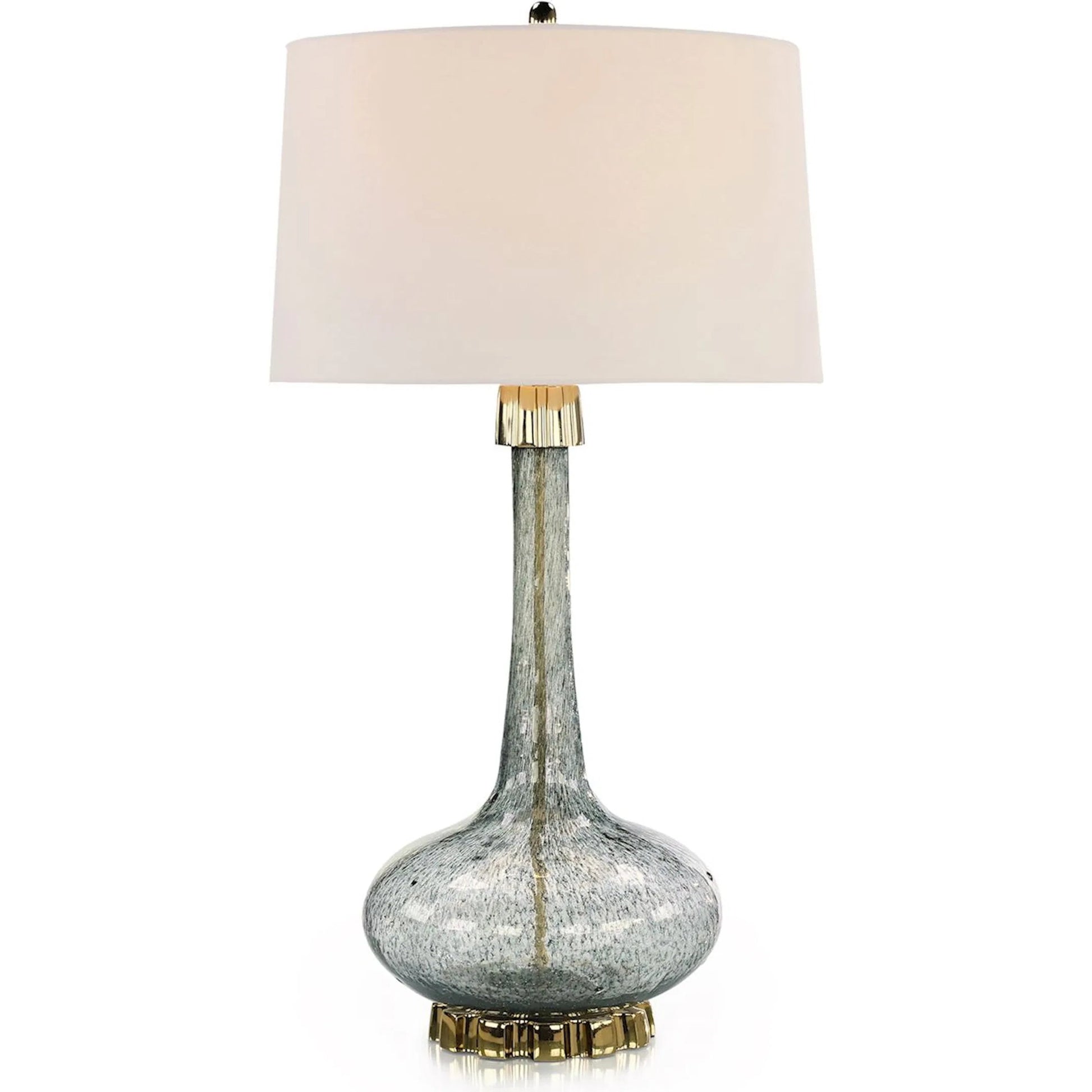 Kemuri Table Lamp by John-Richard in gray, champagne. Made from unique in a modern style.