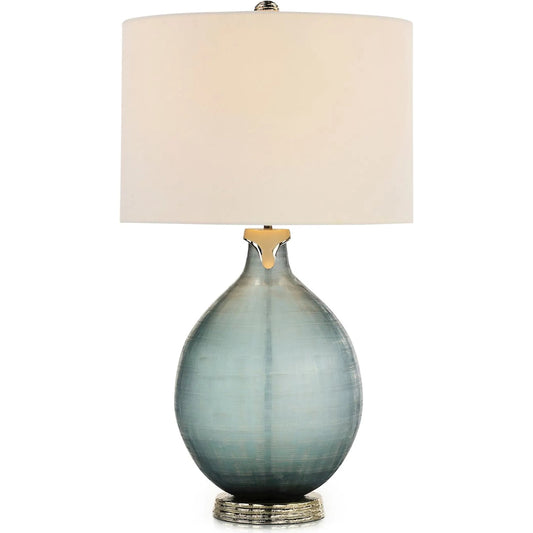 Vespera Table Lamp by John-Richard in gray, silver champagne. Made from unique in a unique style.