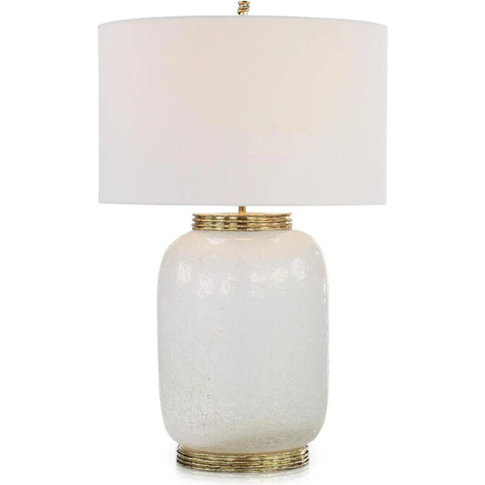 Nieve Table Lamp by John-Richard in white. Made from unique in a unique style.