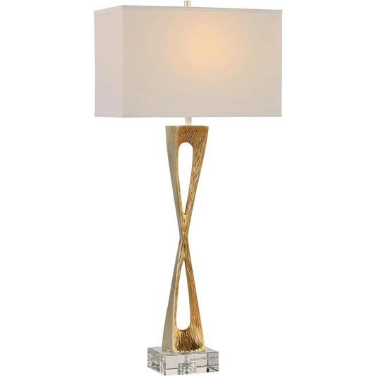 Infini Table Lamp by John-Richard in gold. Made from unique in a unique style.