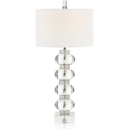 High-Rise Table Lamp by John-Richard in polished nickel. Made from unique in a unique style.