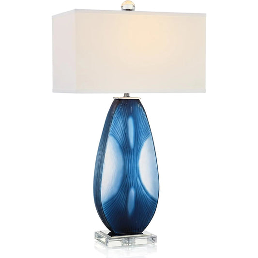 Liminal Table Lamp by John-Richard in blue, ivory. Made from unique in a unique style.