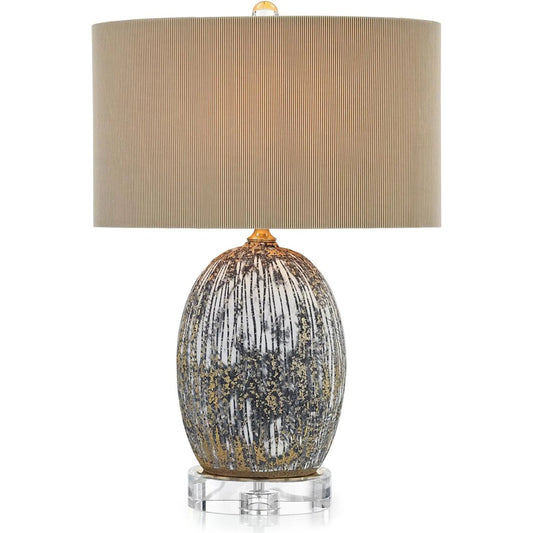 Mira Table Lamp by John-Richard in black, gold leaf. Made from unique in a unique style.