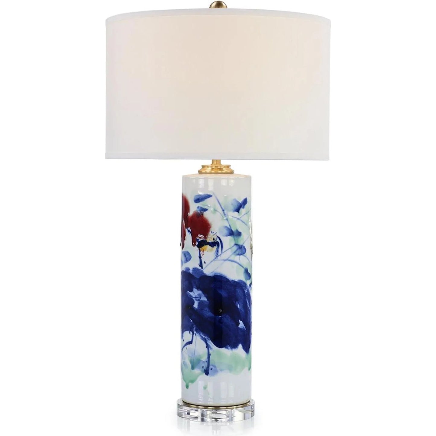 000 SI-2373809 | Primary Silo | Sanctuary Table Lamp by John-Richard in blue, brushed brass. Made from unique in a eclectic & global style.