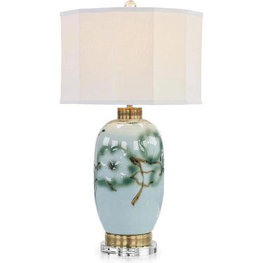 Prodo Table Lamp by John-Richard in green, polished brass. Made from unique in a unique style.