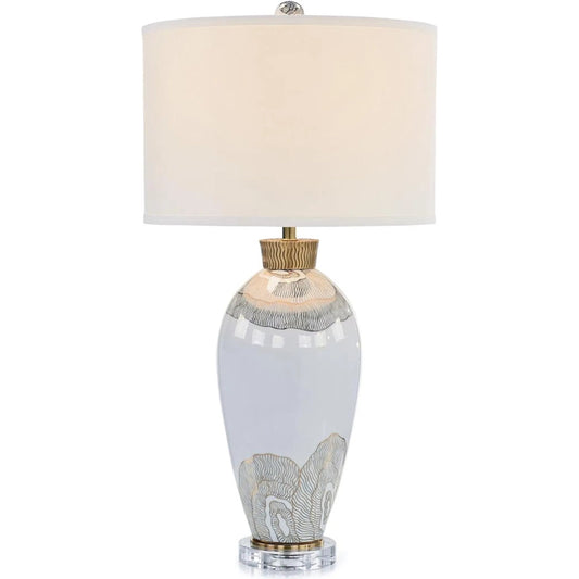 Mithran Table Lamp by John-Richard in white. Made from unique in a unique style.