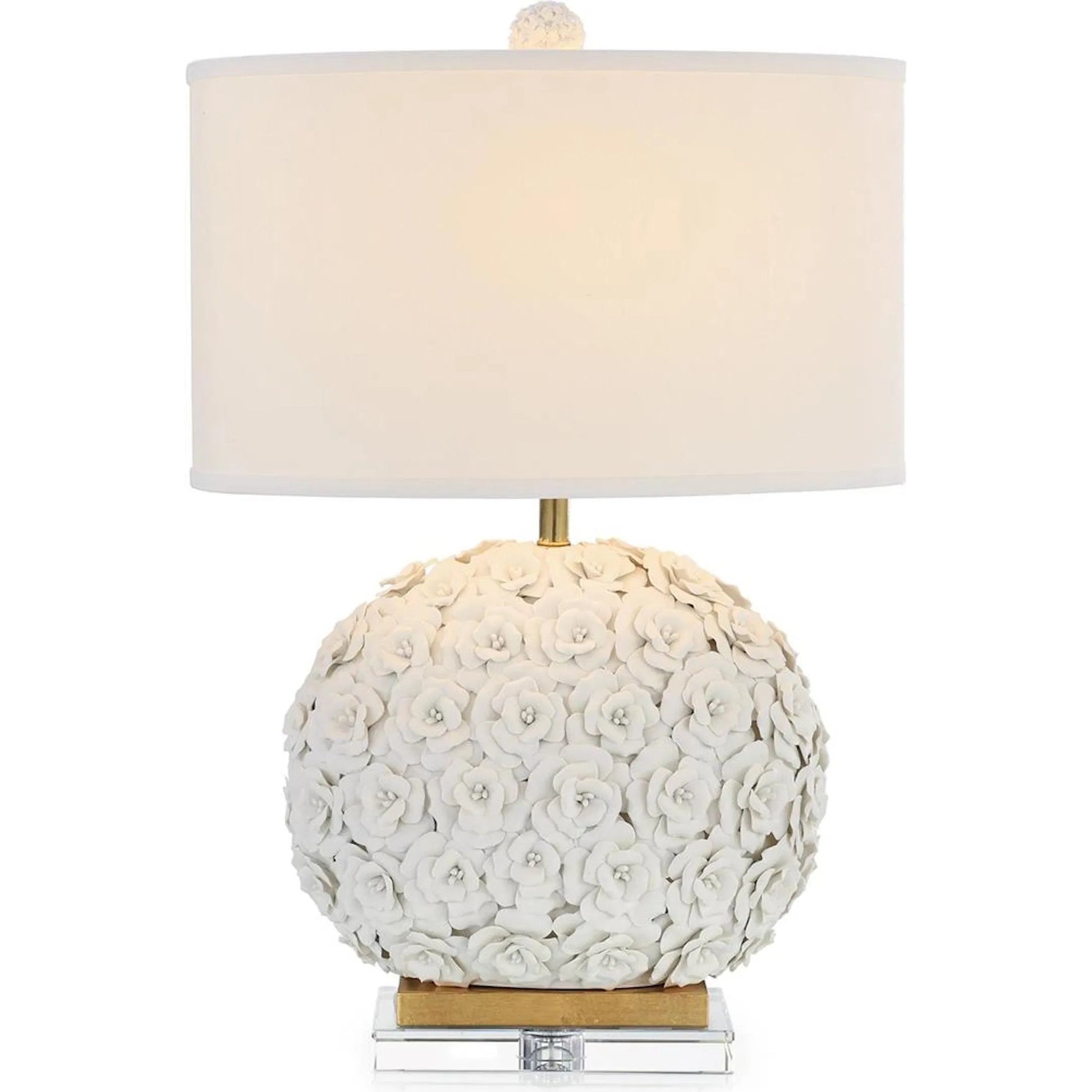 Freya Table Lamp by John-Richard in white. Made from unique in a modern style.
