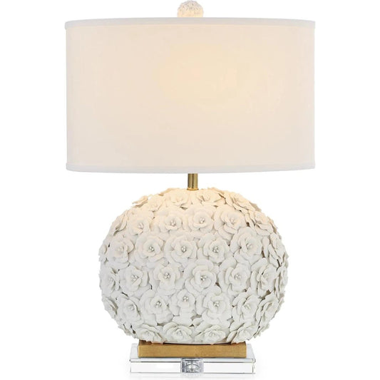 Freya Table Lamp by John-Richard in white. Made from unique in a unique style.