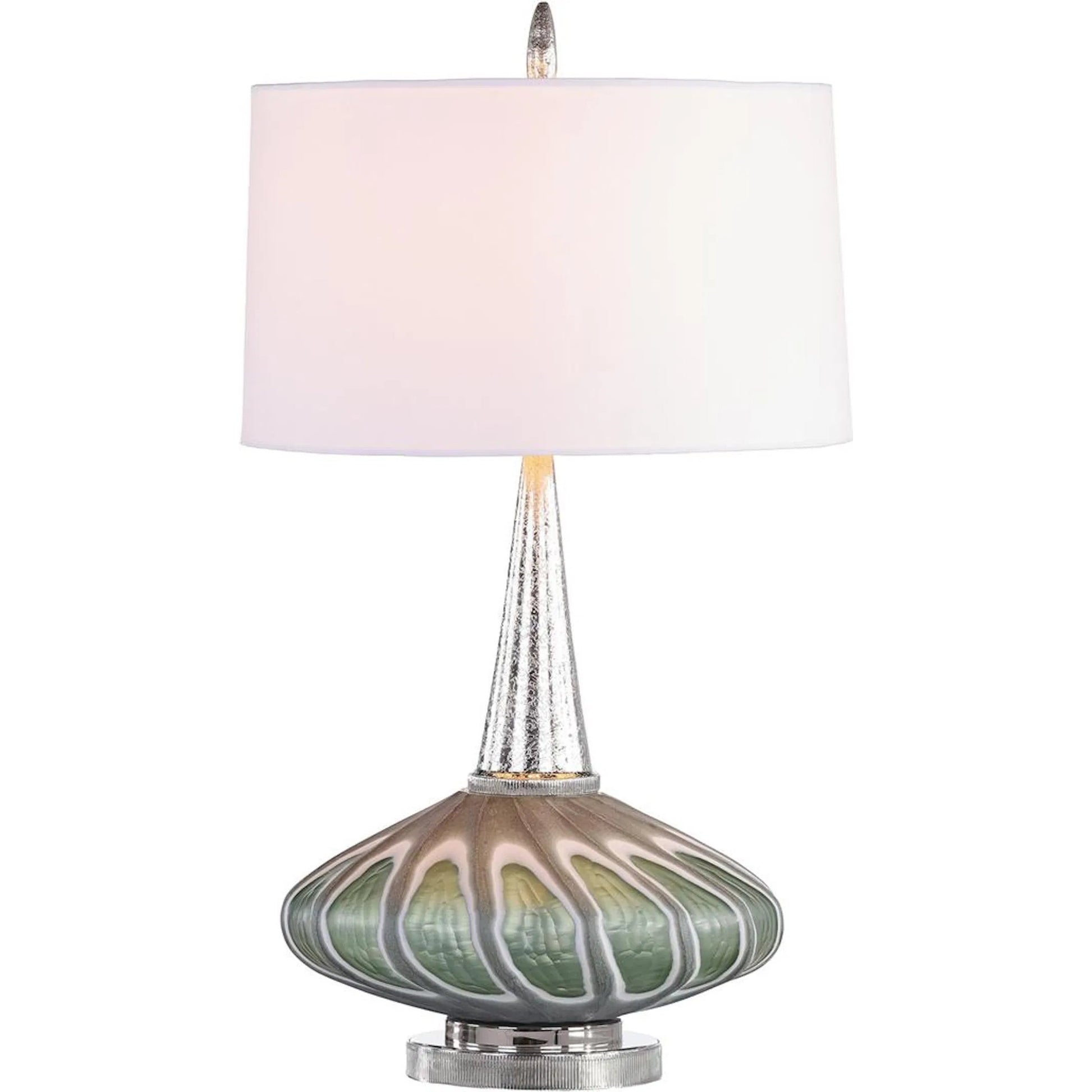 Tutu Table Lamp by John-Richard in green. Made from unique in a modern style.