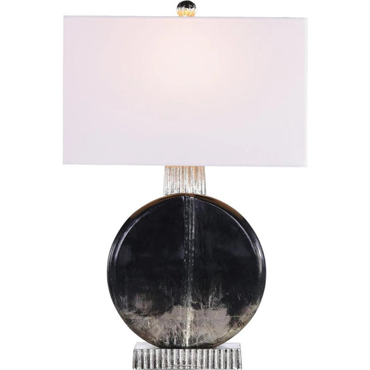 Hecate Table Lamp by John-Richard in nickel. Made from unique in a unique style.