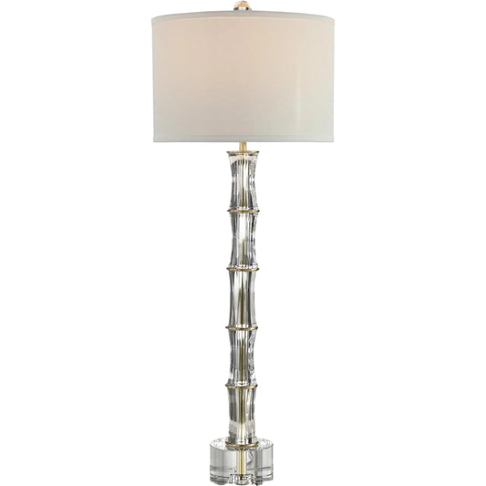 Crystal Bamboo Table Lamp by John-Richard. Made from unique in a unique style.