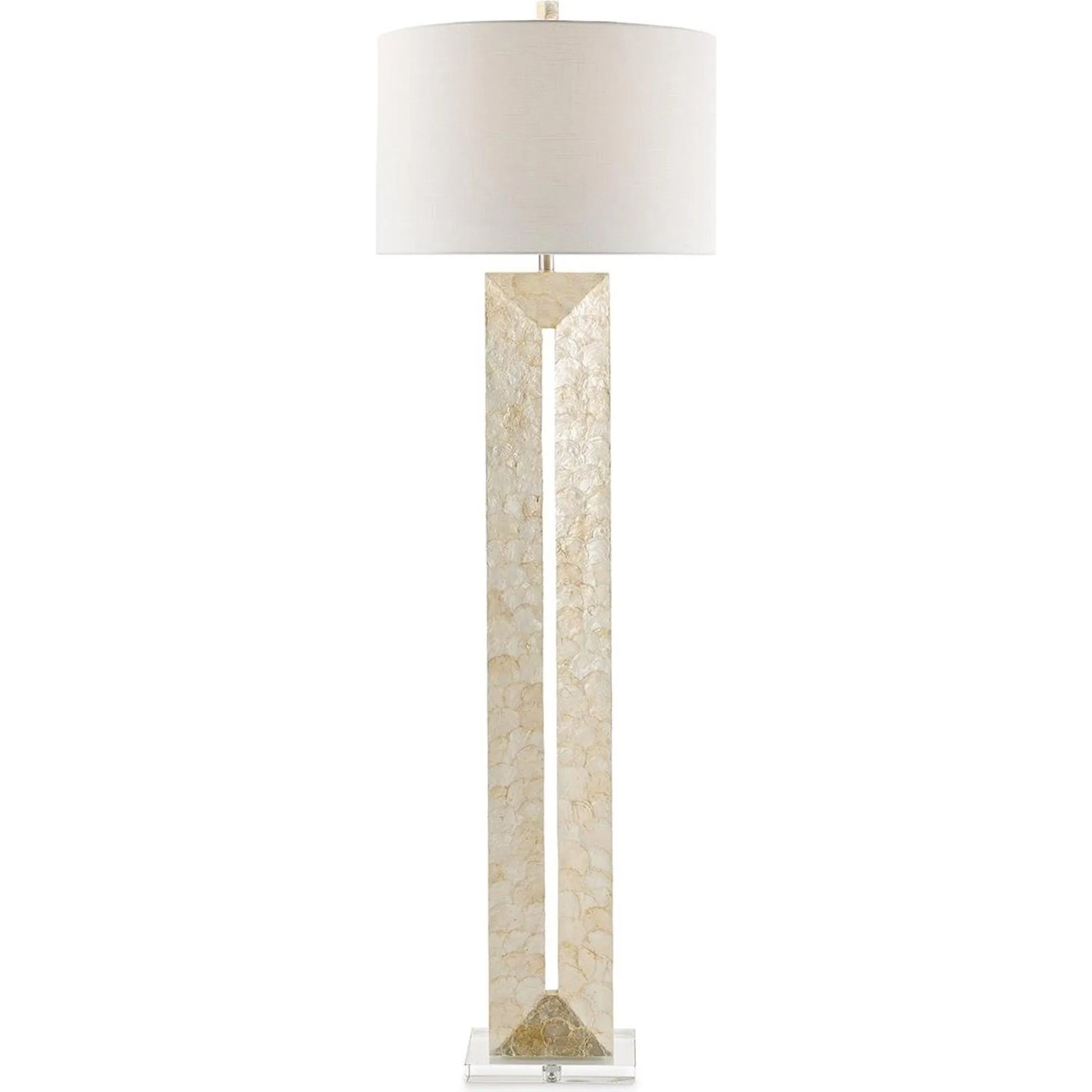 Nacre Floor Lamp by John-Richard. Made from unique in a unique style.